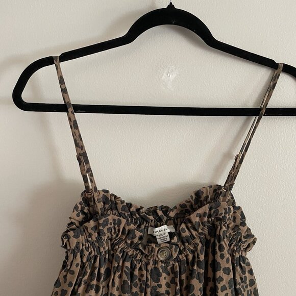 American Eagle Outfitters Wmn L Animal Print Spaghetti Strap Halter Crop Top NWT - Picture 3 of 9